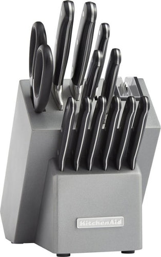 KitchenAid - KKFTR14SL Classic 14-Piece Knife Set - Silver